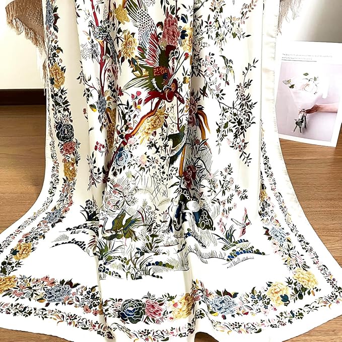 Long Silk Like Scarf Lightweight Satin Scarves Large Sunscreen Shawl Wrap for Women