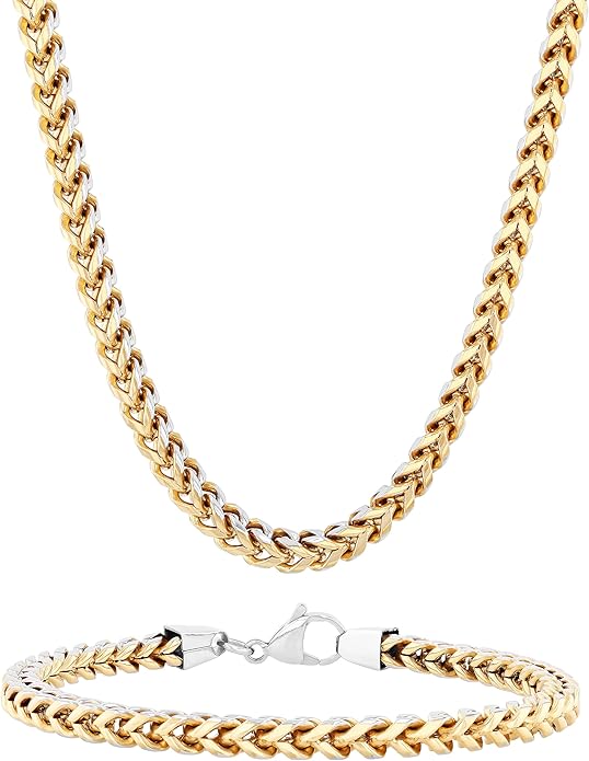 Men's Chain Bracelet Sets Stainless Steel - Choice of Size and Colors