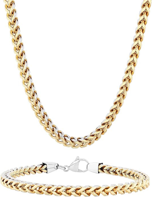 Men's Chain Bracelet Sets Stainless Steel - Choice of Size and Colors