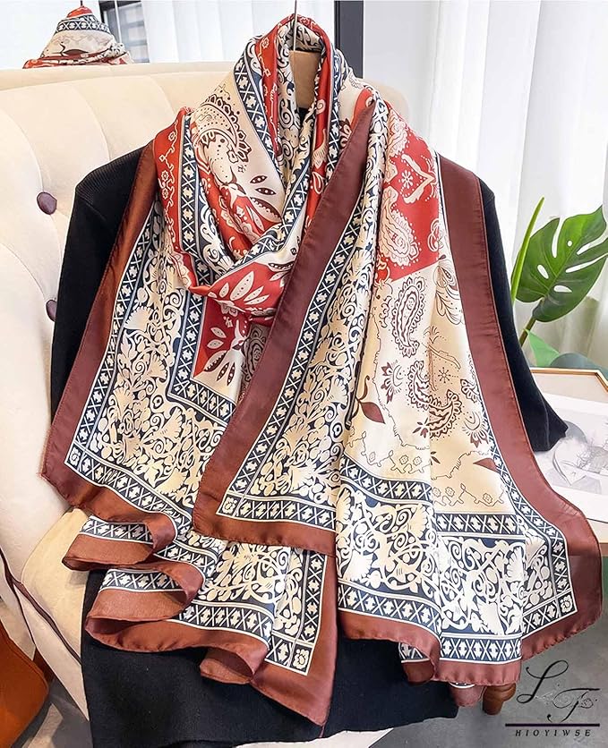 Hioyiwse Shawl Scarf For Women Lightweight Scarves Floral Pattern Formal Evening Dressesformal Shawl Summer Wraps