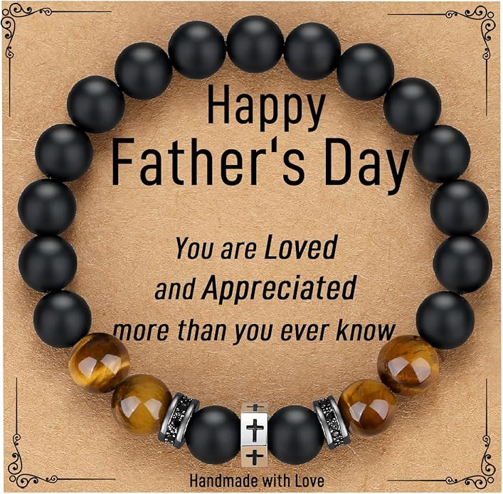 TONY & SANDY Cross Bracelet Men Cool Valentines Day Gifts for Him Teen Boys Son Grandson Nephew, Birthday Easter Christmas Gifts for Teen Boys Adults Men