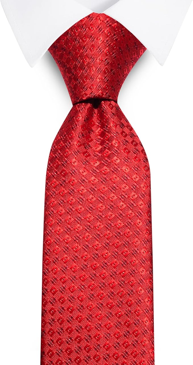 joy alice Ties Set Men Mixed Color Necktie Handkerchief Cufflinks Brooch 3.15 Formal