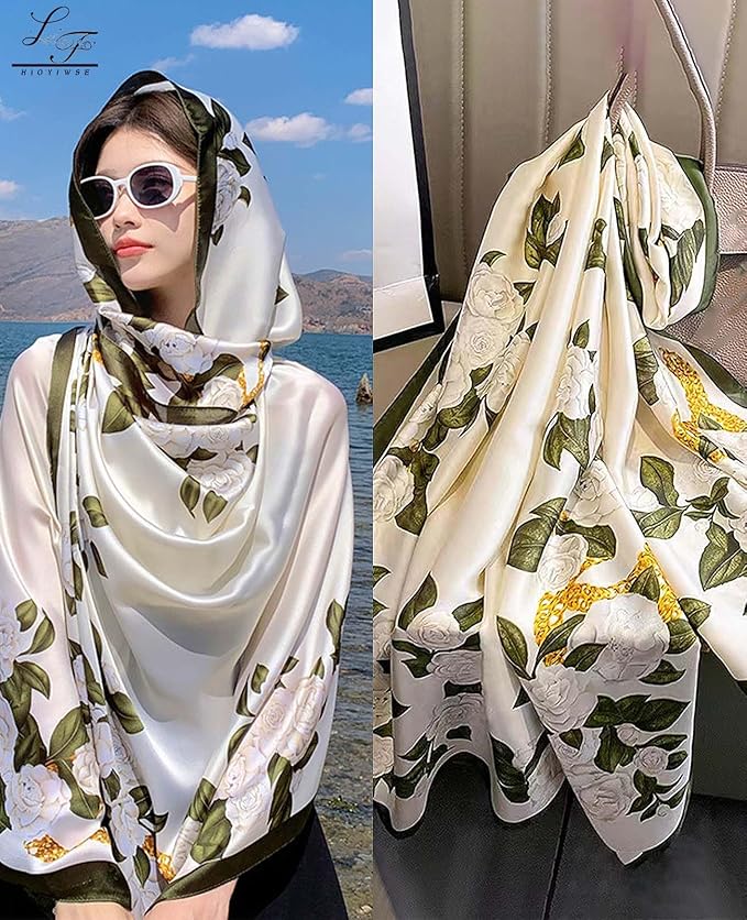 Hioyiwse Shawl Scarf For Women Lightweight Scarves Floral Pattern Formal Evening Dressesformal Shawl Summer Wraps