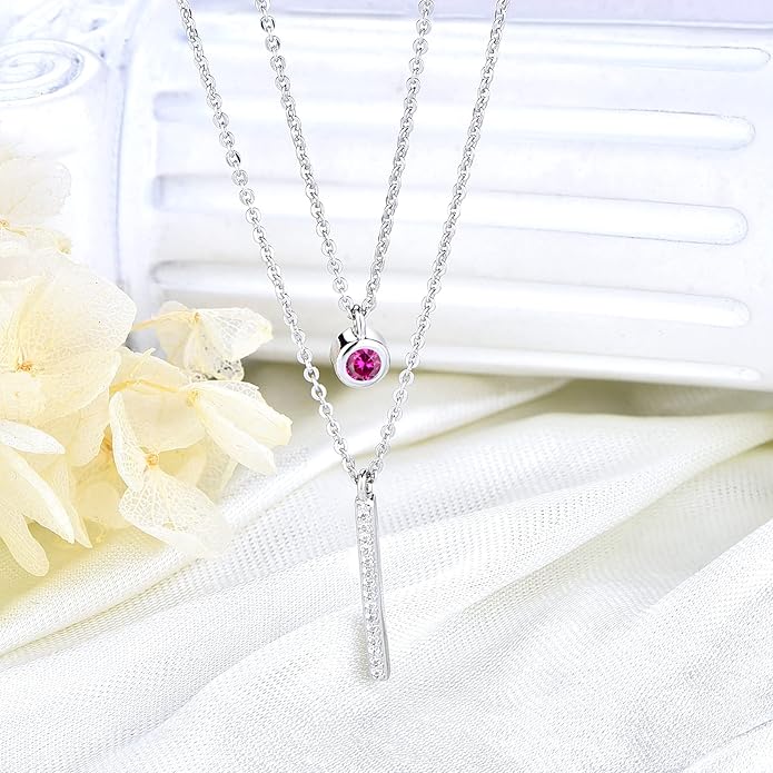 JO WISDOM Choker Layered Y Necklaces,925 Sterling Silver Choker Layered Coin Pendant Necklace,Jewelry for Women