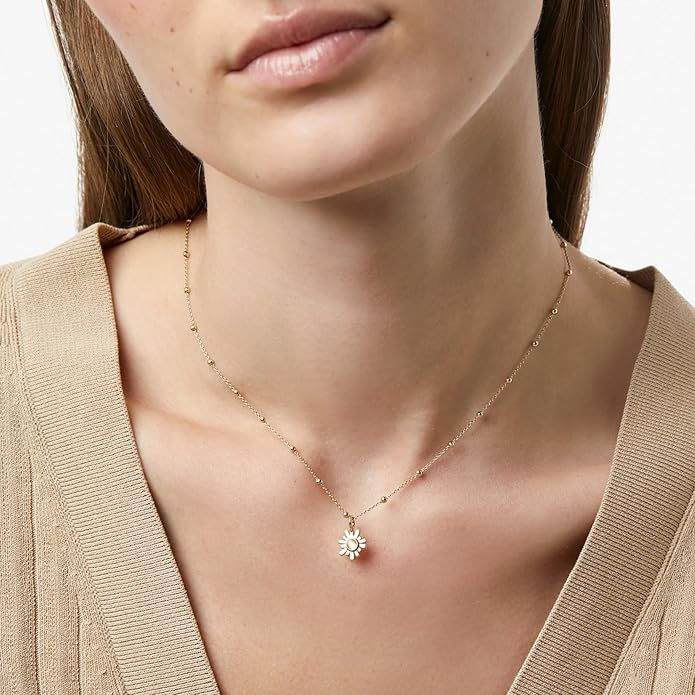 Ana Luisa Pendant Necklaces for Women - 14K Gold Plated and Silver Rhodium Necklace - Pearl, Heart, Circle, Moonstone, Gemstone, Knot Charm Styles - Hypoallergenic, Dainty, Trendy Layering Necklaces