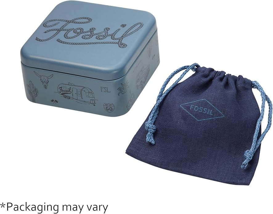 Fossil Men's Plated Stainless Steel Engravable Personalized Gift ID, Chain or Cuff Bracelet for Men
