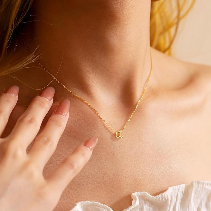 Yoosteel Layered Initial Necklaces for Women Teen Girls Trendy - Dainty Gold/Silver Letter A-Z Stack Initial Necklace Birthday Personalized Gifts for Women Jewelry