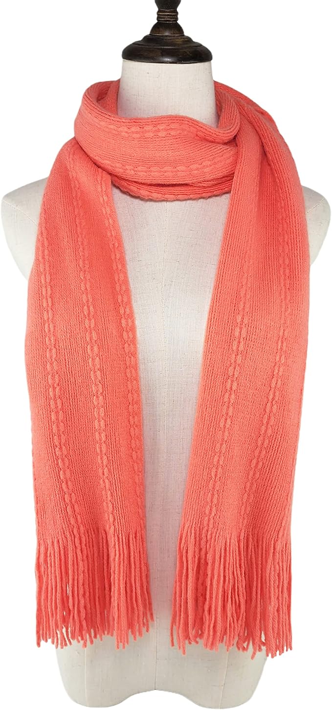 BRUCERIVER Women's Ultra Soft Knit Scarf & Glove Set Touchscreen Function Cable Design