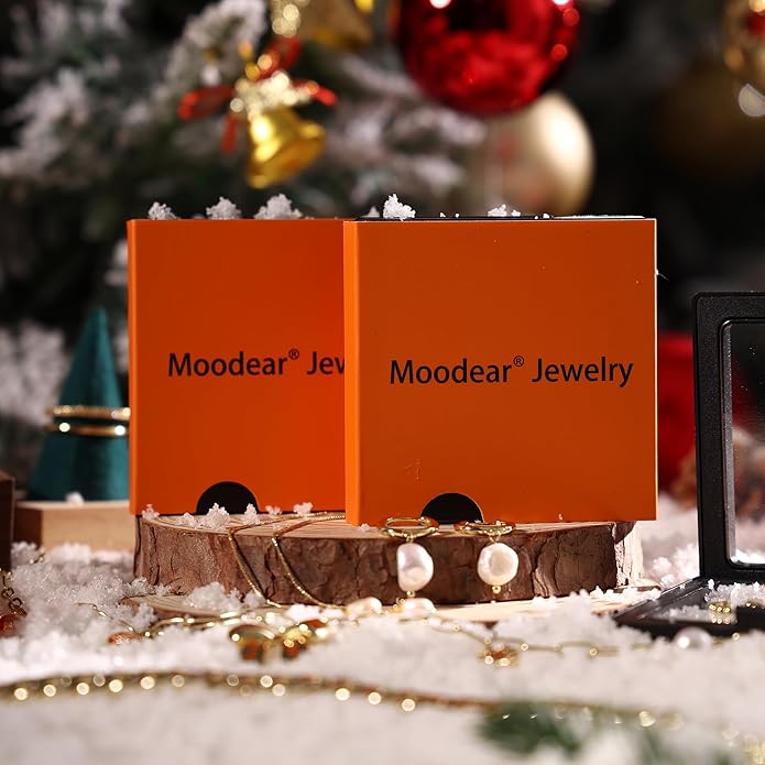 Moodear Christmas Gifts Sotcking Stuffers, Dainty 925 Sterling Silver/14k Gold Plated CZ Cross Bracelet Layered Snake Pearl Chain Knot Bracelets for Women Trendy Religious Christian Jewelry