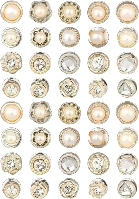 40PcsShirt Brooch Pins Mini Cover Up Enamel Safety Lapel Pins Buttons Sweater Shawl Clips for Hat Coat Dress Clothes Decoration
