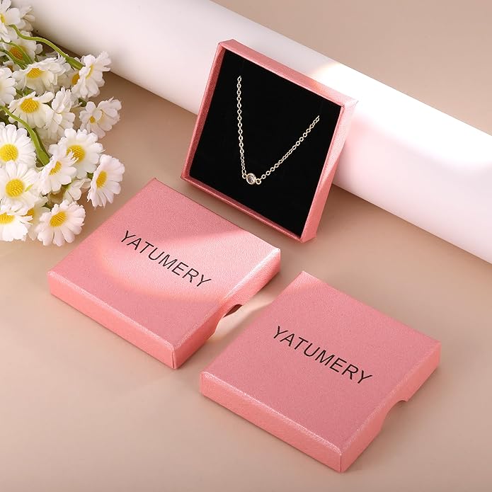 Cubic Zirconia Necklace, Dainty 14k Gold Plated Diamond Necklaces For Women Choker Necklace Simple Gold Plated CZ Jewelry Necklaces for Women Trendy Gifts