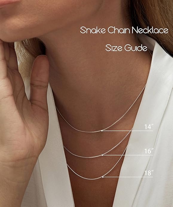 DEARMAY 14K Gold Plated Necklaces for Women, Dainty Gold Herringbone Choker Necklace Thin Layered Snake Chain Jewelry for Gifts