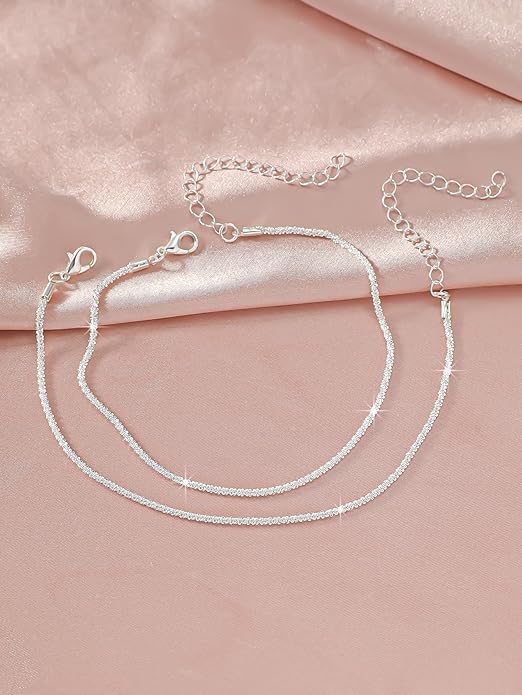 Ankle Bracelets for Women Waterproof Sparkly Anklets Tennis Rhinestone Anklets for Women Starfish Infinity Heart Cross Anklet Bracelet Beach Jewelry