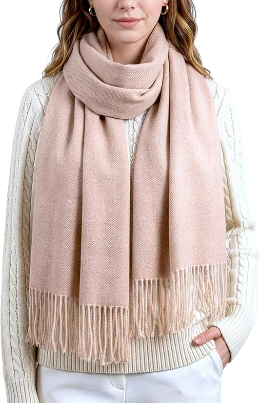 Achillea Warm Cashmere-Feel Winter Scarf – Pashmina Shawl Wrap, Blanket Scarf for Daily Wear, Travel & Cold Weather