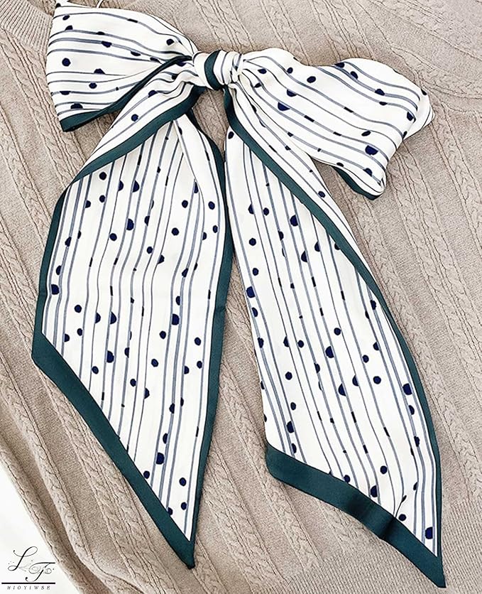 Hioyiwse Head Scarf Hair Neck Scarves For Women Purse Bag Scarfs For Handbags Silky Long Thin Satin Headscarf Fashion