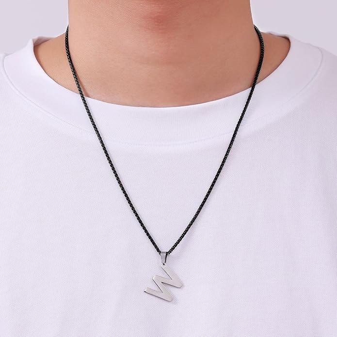 Fiusem Black Wheat Chains for Men and Women, 2/2.5/3/4/5mm Stainless Steel Necklace Chain, Mens Necklace Jewelry Gift 16-28 Inch