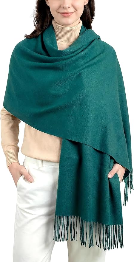 Achillea Warm Cashmere-Feel Winter Scarf – Pashmina Shawl Wrap, Blanket Scarf for Daily Wear, Travel & Cold Weather