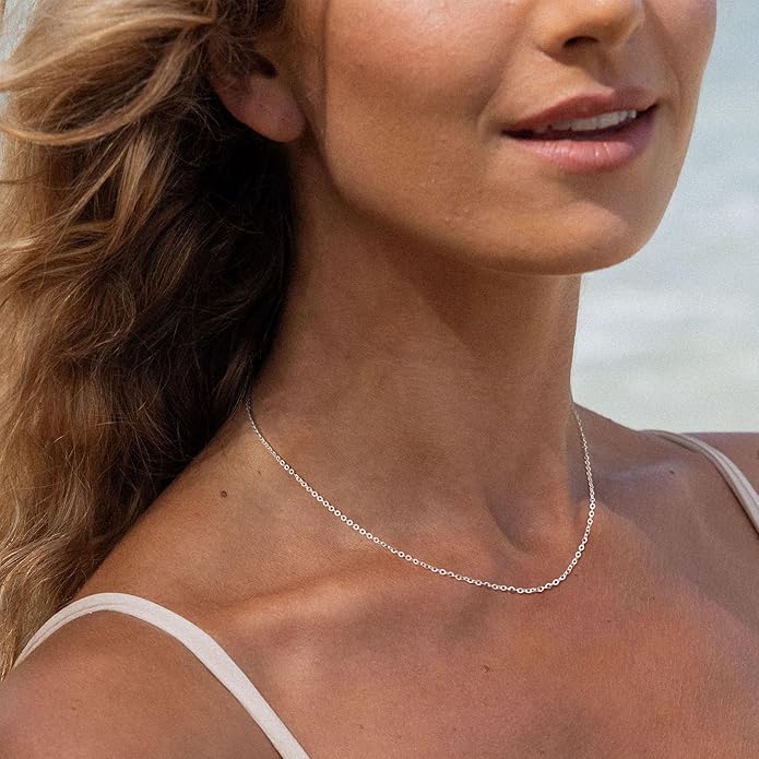 Freekiss Herringbone Necklace for Women,Dainty Gold Necklace,14k Gold Plated Snake,Gold Chain Choker Necklaces,Simple Gold Layered Necklaces,Gold Jewelry Gift for Women