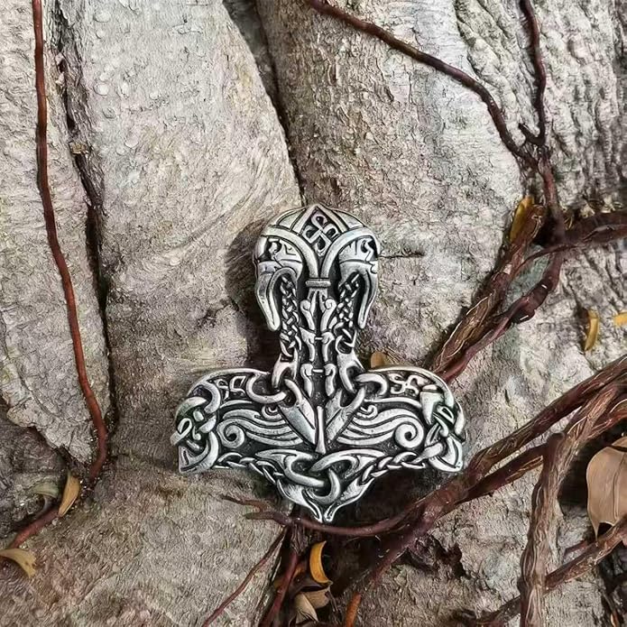 S925 Sterling Silver Viking Pendant, Norse Mythology Inspired Men's Jewelry, Perfect for Necklaces, Gift for Father's Day, Christmas, Birthday