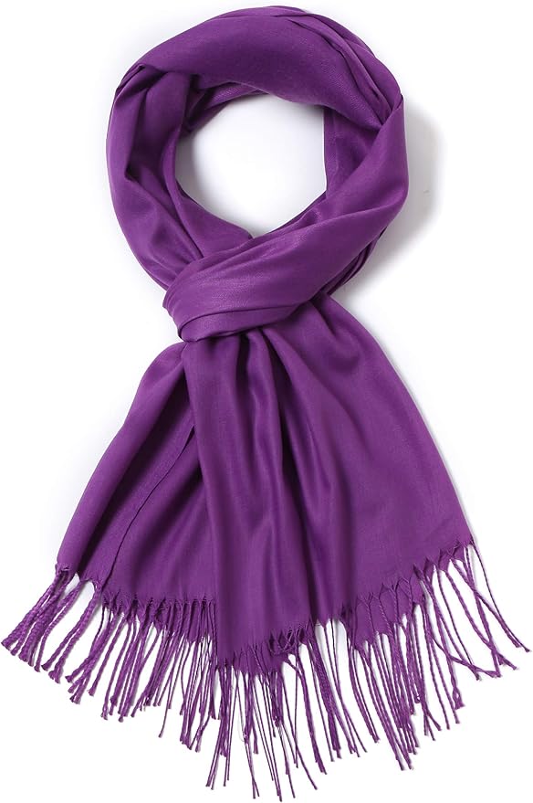 Cindy & Wendy Pashmina Shawls and Wraps Large Scarfs for Women Wedding Party Bridal Long Fashion Solid Shawl Wrap Fringes