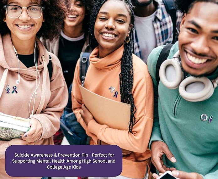 Suicide Awareness and Prevention Pin - Bulk Packs - Variety Pack of Teal & Purple Ribbon Pin Perfect for Support Groups, Gift-Giving and Fundraising