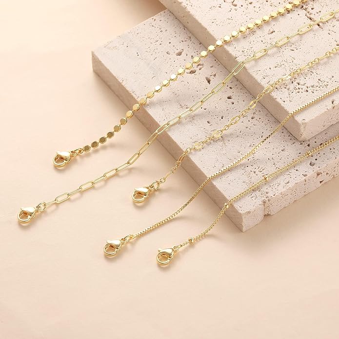 MBW Gold Bracelets for Women Trendy, Dainty 14K Gold Plated Bracelet Stack Beaded Chain Bracelet Set Thin Small Cute Paperclip Bracelets Fashion Waterproof Jewelry Gift Gold Accessories for Women