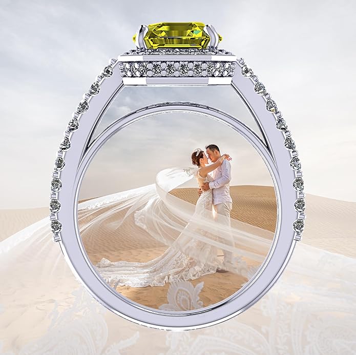 NANA Jewels Sterling Silver Engagement Rings for Women - Choose Simulated Morganite, Citrine, Aquamarine & More