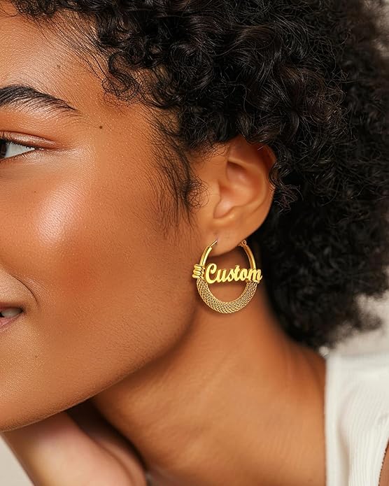 PROSTEEL 30/40/60/80/100mm Chunky Hoop Earrings For Women Gold Plated/Black Stainless Steel Hoops Earrings Statement Jewelry