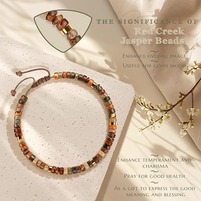 30th 40th 50th 60th 70th 80th Birthday Gifts for Women, Natural Stone Bracelet Birthday Gifts for Mom Daughter Grandma Sister Friends Coworker