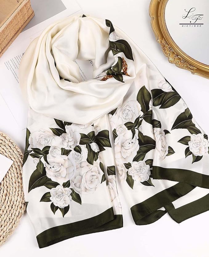 Hioyiwse Shawl Scarf For Women Lightweight Scarves Floral Pattern Formal Evening Dressesformal Shawl Summer Wraps