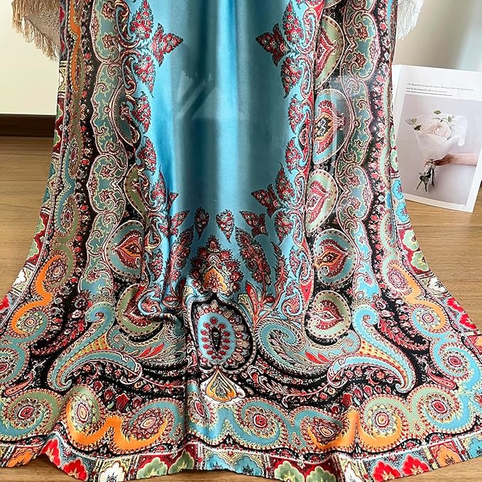Long Silk Like Scarf Lightweight Satin Scarves Large Sunscreen Shawl Wrap for Women