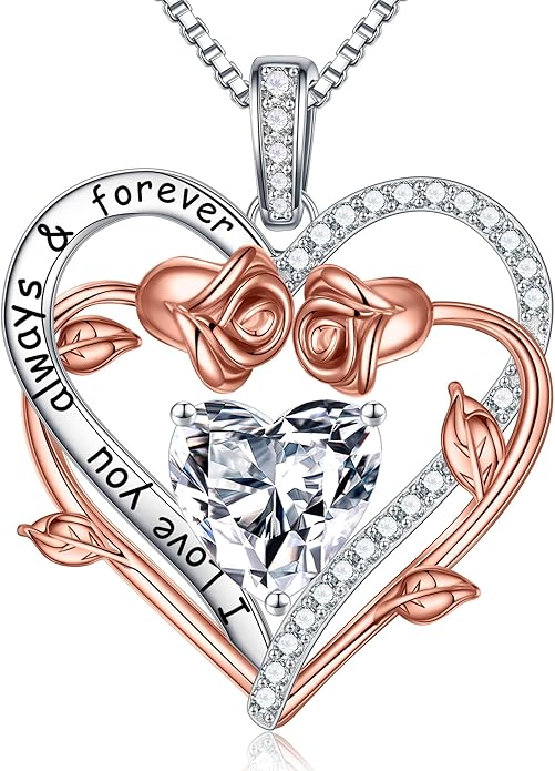 MOOSEA Gifts for Wife Mom - S925 Sterling Silver 1-3 ct D Color VVS1 Clarity Moissanite Necklace, Anniversary Birthday Gift for Her