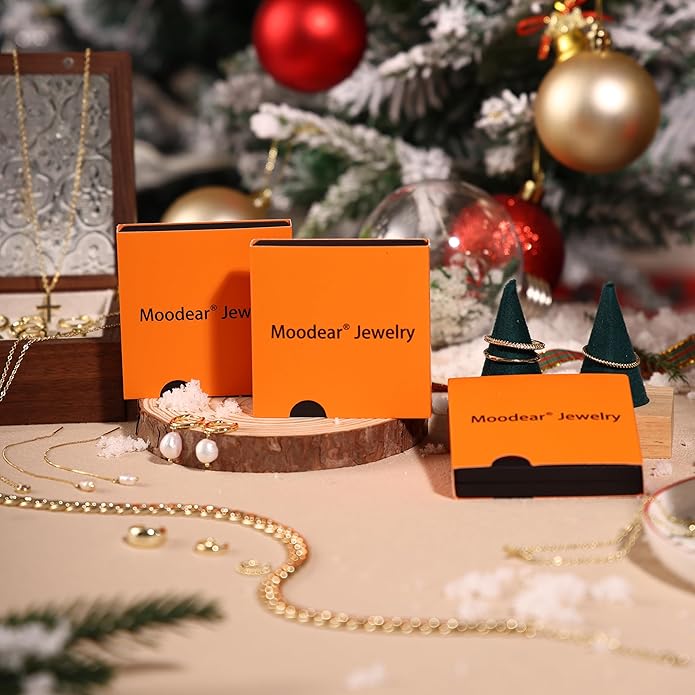 Moodear Christmas Gifts Sotcking Stuffers, Dainty 925 Sterling Silver/14k Gold Plated CZ Cross Bracelet Layered Snake Pearl Chain Knot Bracelets for Women Trendy Religious Christian Jewelry