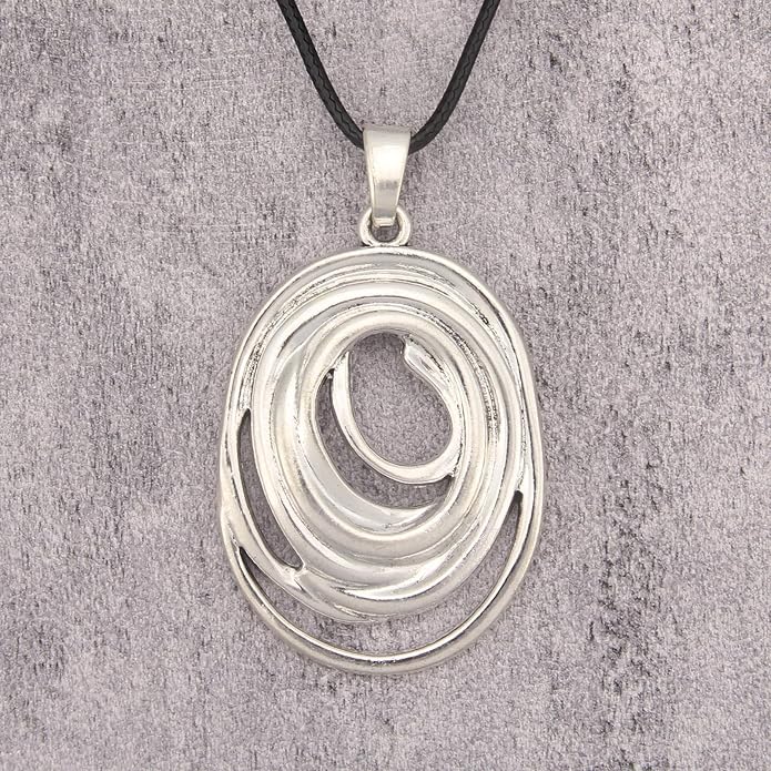 Long Boho Necklaces for Women Vintage Leather Wooden Pendant Y Choker Ethnic Style Gold Circle Hippie Sweater Necklace