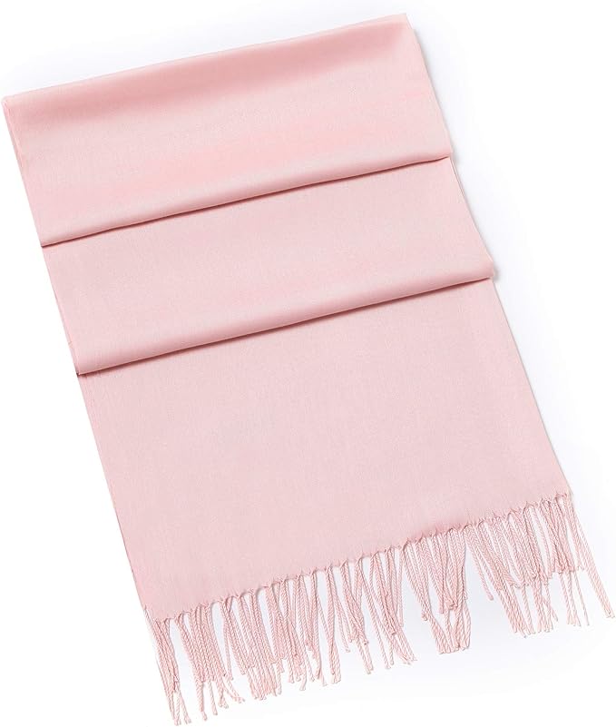 Cindy & Wendy Pashmina Shawls and Wraps Large Scarfs for Women Wedding Party Bridal Long Fashion Solid Shawl Wrap Fringes
