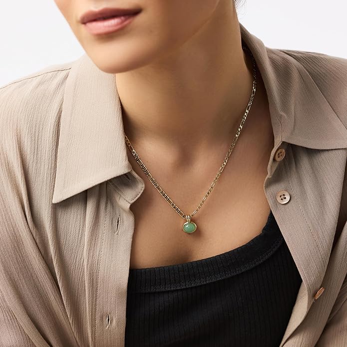 Ana Luisa Pendant Necklaces for Women - 14K Gold Plated and Silver Rhodium Necklace - Pearl, Heart, Circle, Moonstone, Gemstone, Knot Charm Styles - Hypoallergenic, Dainty, Trendy Layering Necklaces
