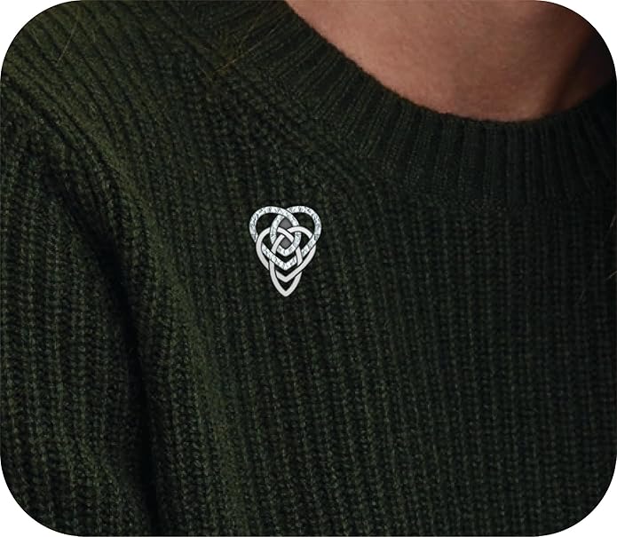 DANFORTH - Motherhood Knot Lapel Pin, Artisanal Pewter Celtic Brooch For Women, For Moms, Mothers-to-be & Grandmas, Measures ⅞” x ⅝” x 1/16”, Handcast in USA