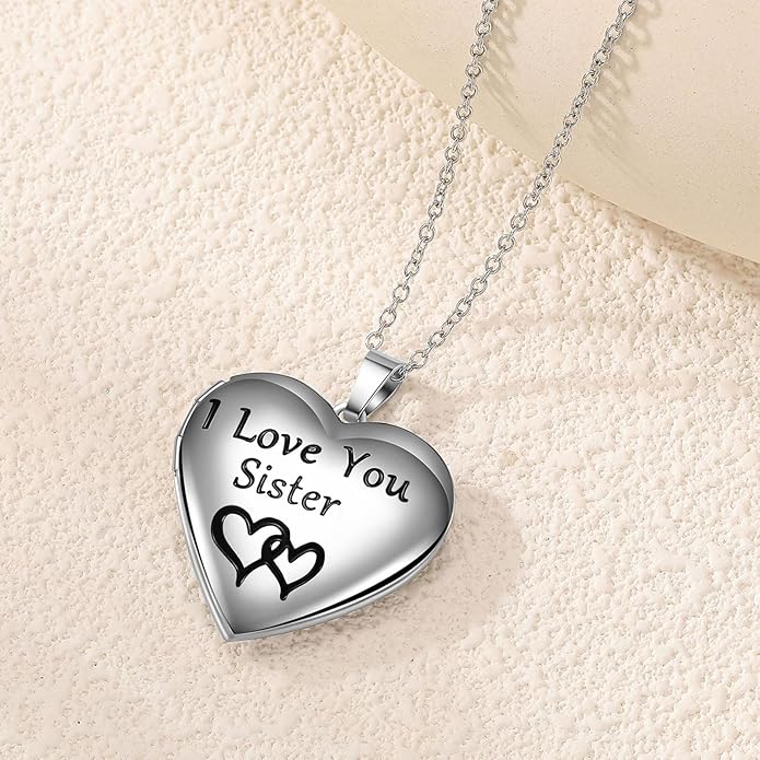 PHOCKSIN Personalized Locket Necklace for Women Photo Necklace with Customized Picture Birth Flower Birthstone New Years Gifts for Women