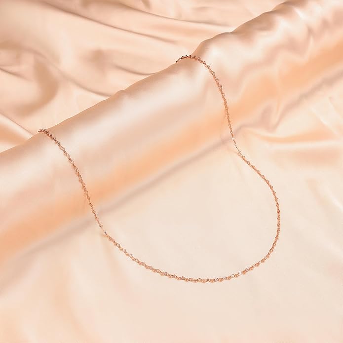 925 Sterling Silver Chain Necklace Link Chain Necklace for Women Simple Dainty 16K Gold Plated Necklace for Women Minimalist Waterproof Silver Necklace Trendy Jewelry Gifts