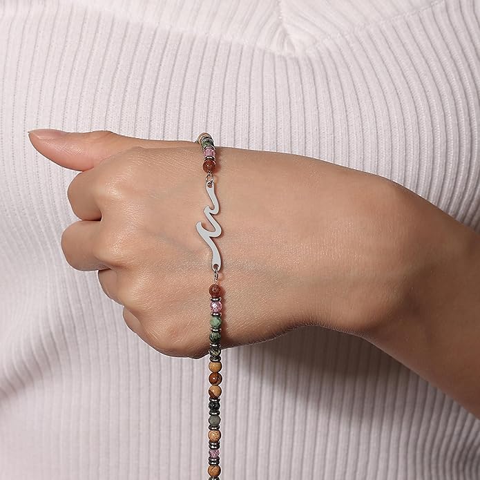 TONY & SANDY Friend Gifts for Women, Stocking Stuffers for Women, Sister Gifts from Sister, Wave Bracelet, Birthday Gifts for Woman, Bestie Friendship Bracelets, Unique Gifts for Her