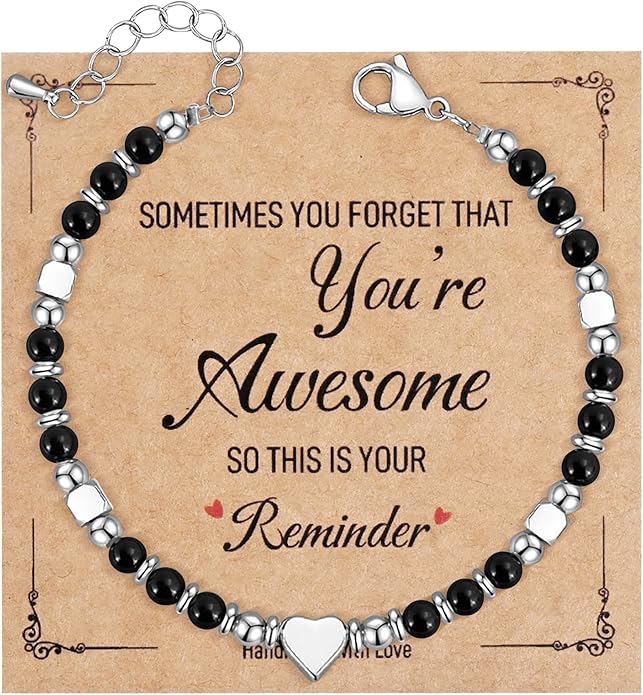 VIBILIA Cross Beaded Bracelets for Women, Inspirational Natural Heart Religious Bracelets for Women, Birthday Christian Gifts for Women on Thanksgiving Christmas Gifts