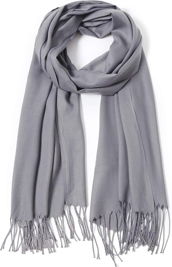 Cindy & Wendy Pashmina Shawls and Wraps Large Scarfs for Women Wedding Party Bridal Long Fashion Solid Shawl Wrap Fringes