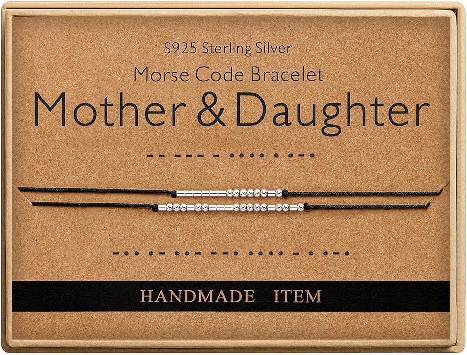 Monily Inspirational Gifts for Women Morse Code Bracelets for Women Funny Bracelet for Friend Funny Gift for Women Sterling Silver Bracelet for Women