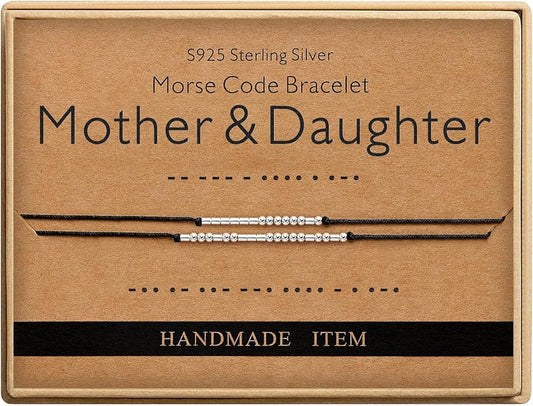 Monily Inspirational Gifts for Women Morse Code Bracelets for Women Funny Bracelet for Friend Funny Gift for Women Sterling Silver Bracelet for Women