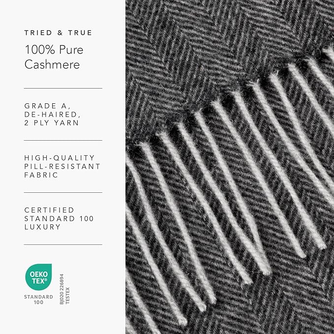 Fishers Finery Women's 100% Pure Cashmere Winter Scarf