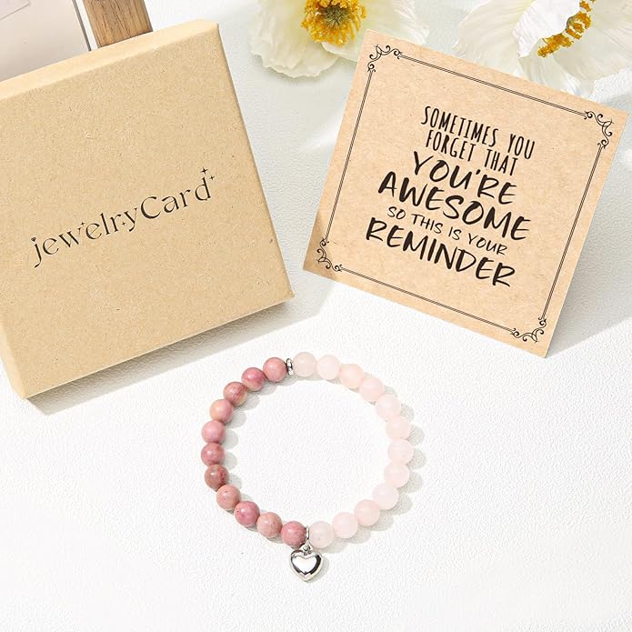 jewelrycard Sometimes You Forget Your Awesome Bracelets for Women, Birthday Christmas Gifts for Women Stocking Stuffers for Teen Girl Gifts Trendy Stuff, Inspirational Jewelry for Women Girls