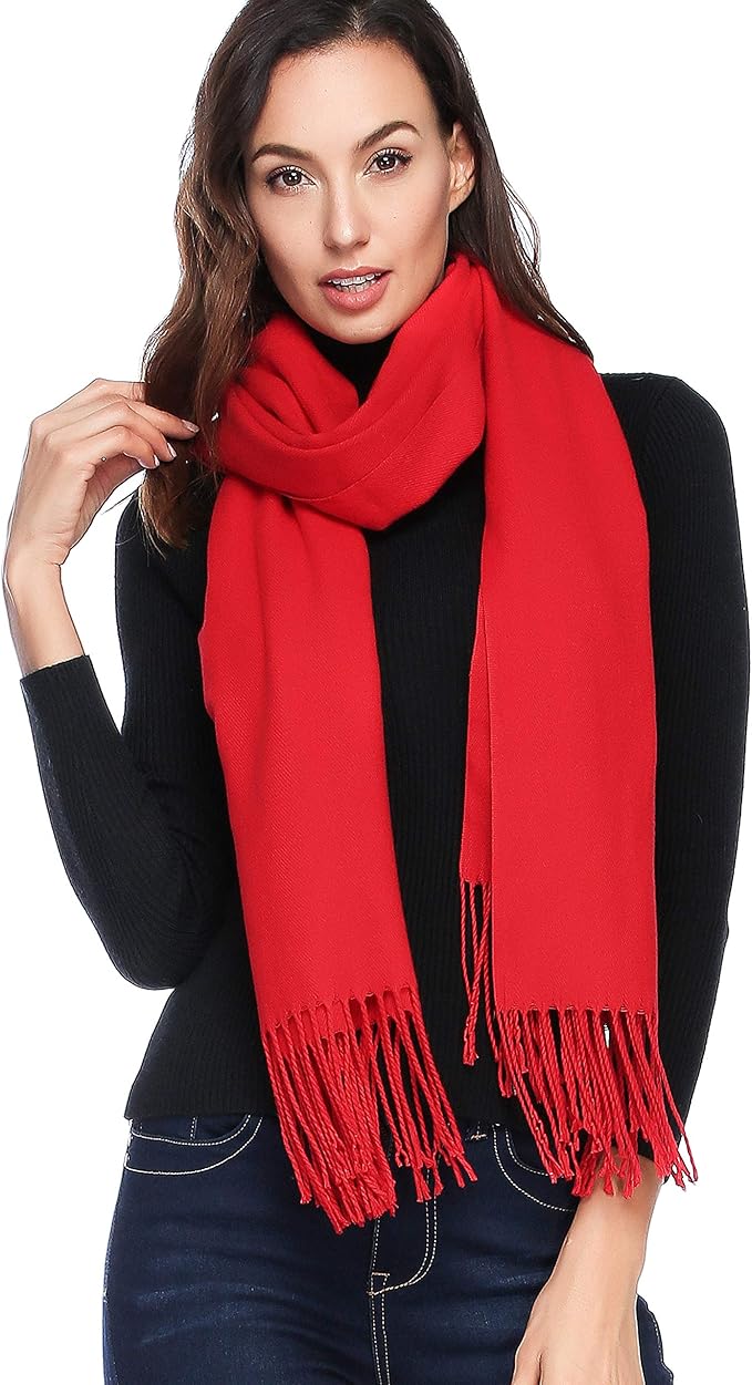 HOYAYO Extra Large Thick Pashmina Shawl Wraps - Wool Soft Winter Warm Scarves Travel Blanket for Women