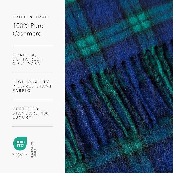 Fishers Finery Women's 100% Pure Cashmere Winter Scarf