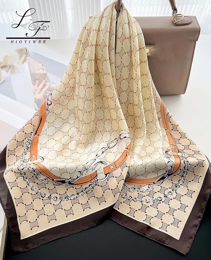 Hioyiwse Satin Bandanas Head Scarf For Women Hair Scarves Accessories Lightweight Fashion Wrap Neck Silk Sleeping Headscarf