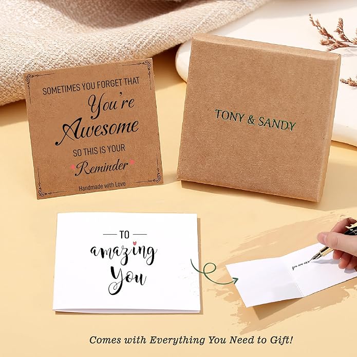 TONY & SANDY Tiny Beaded Bracelets for Women, Sometimes You Forget You're Awesome Gift, Unique Stocking Stuffers for Women, Mom, Daughter, Wife, Coworker, Best Friend, Bestie, Granddaughter